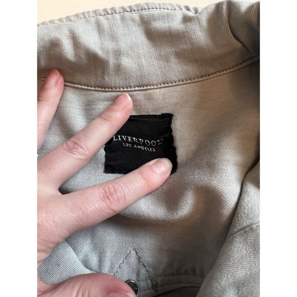 Liverpool Women’s‎ Temma Jean Jacket Gray Classic Denim Jacket Size Large - Picture 3 of 6